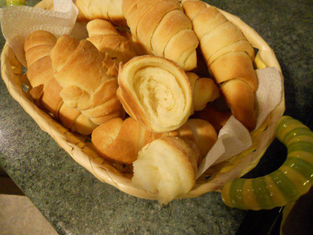 Croissants franceses de mantequilla (versión fácil)