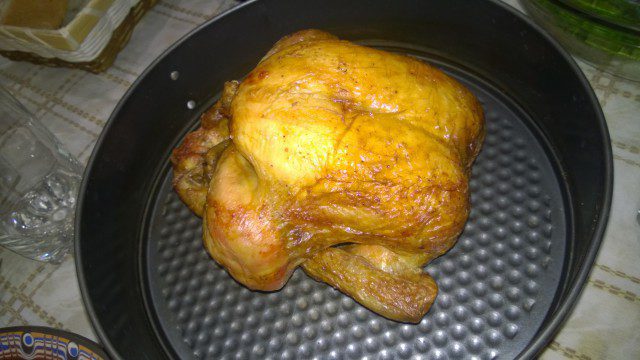 Pollo entero al horno