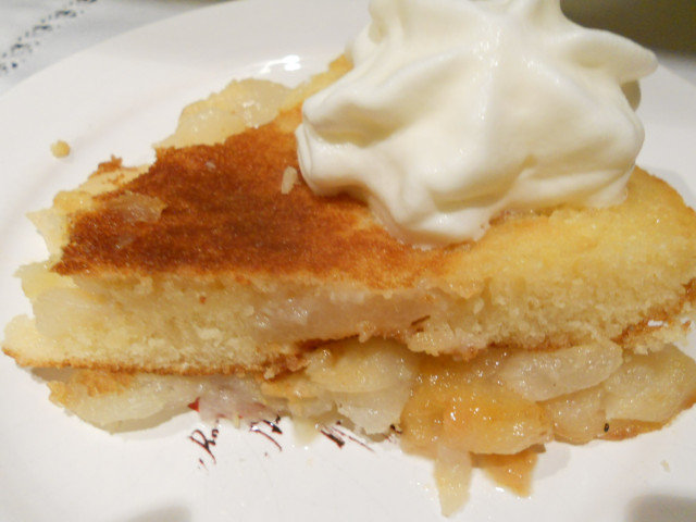 Tarta de pera a la sartén