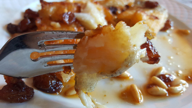 Filete de bacalao en salsa de miel