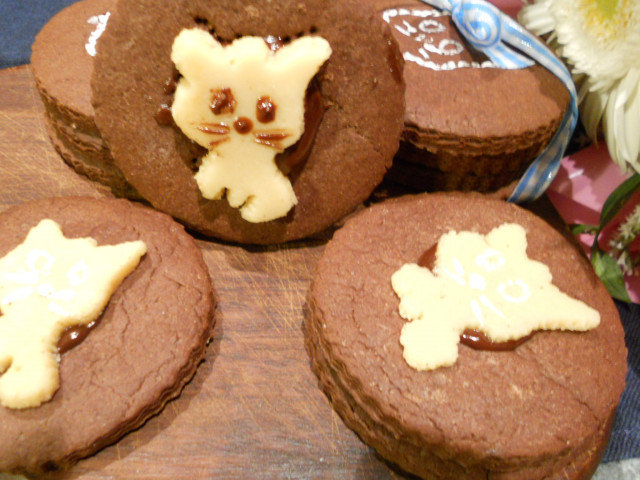 Galletas de cacao con mazapán