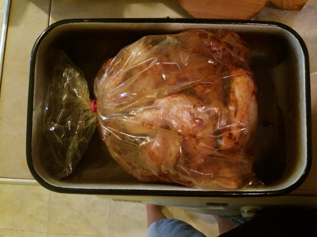 Pollo en bolsa de asar