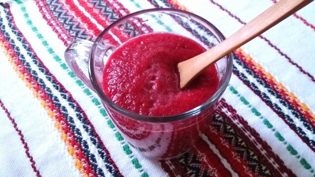 Puré de fruta rico en vitaminas