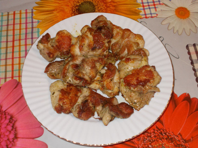 Cotramuslos de pollo sin hueso a la sartén grill