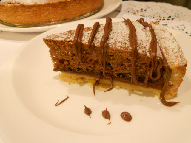 Crostata de chocolate en tres capas