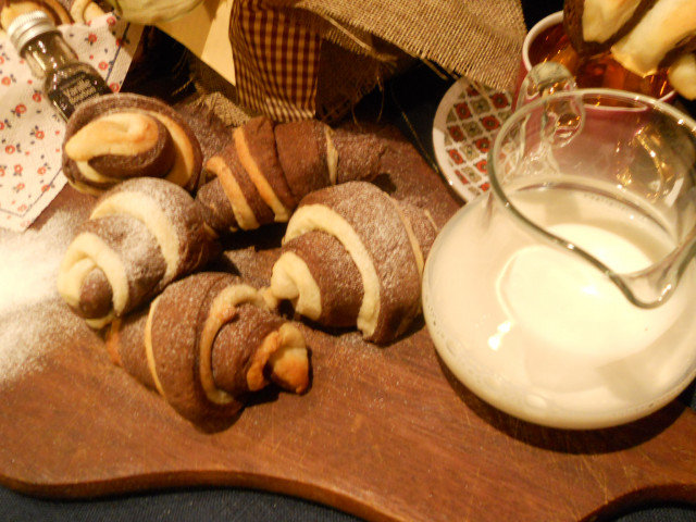 Bollos de brioche bicolor