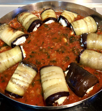 Canelones de berenjena