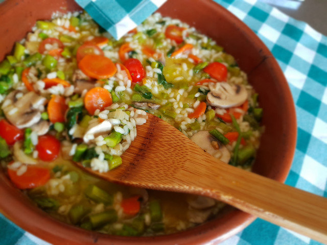 Arroz caldoso de verduras