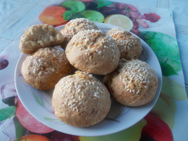 Bollos de espelta con quesos