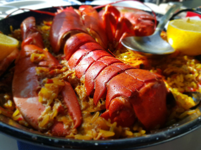 Arroz al horno con bogavante