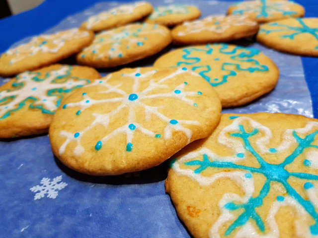 Galletas Copos de Nieve para Navidad