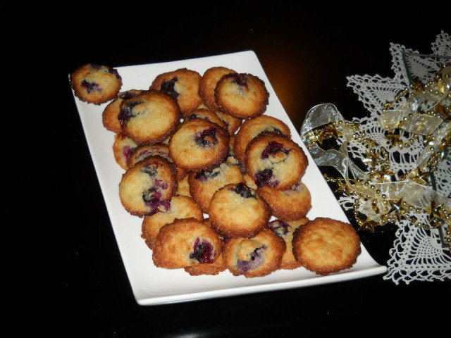 Galletas de arándanos y coco rallado