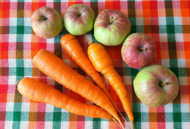 Mermelada de manzanas y zanahorias