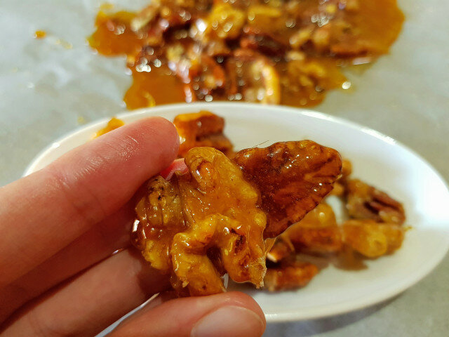 Frutos secos caramelizados