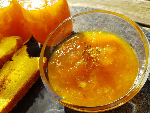 Mermelada de naranja con flor de saúco