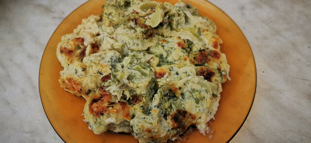 Brócoli con nata y queso