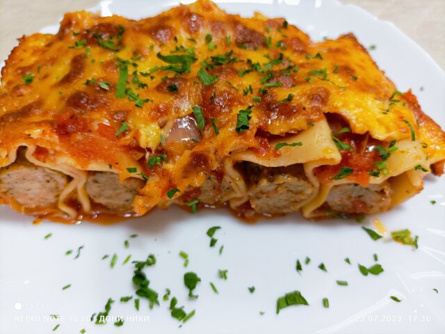 Canelones de carne