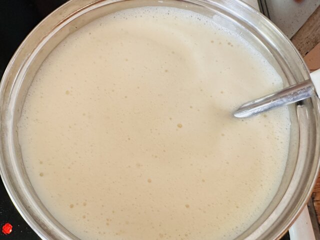 Cremoso helado casero de vainilla