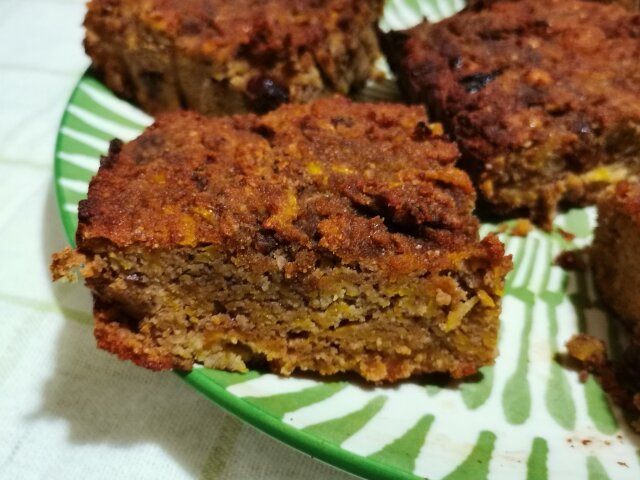 Pastel de calabaza y chocolate sin gluten