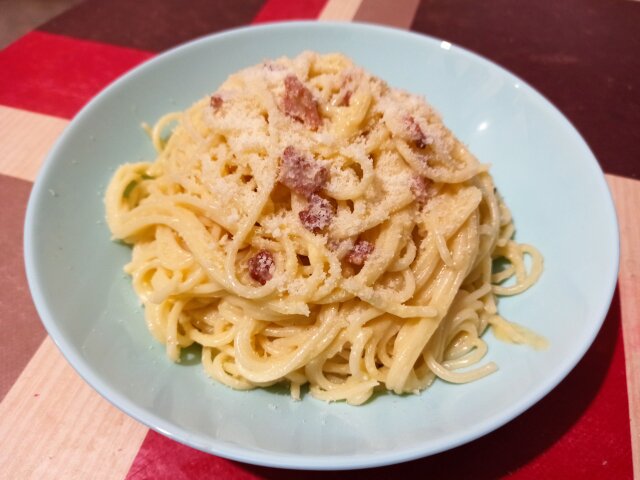 Espaguetis Carbonara (Auténticos)