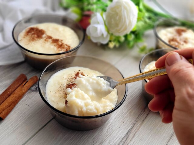 Arroz con leche muy cremoso