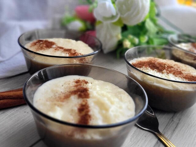 Arroz con leche muy cremoso