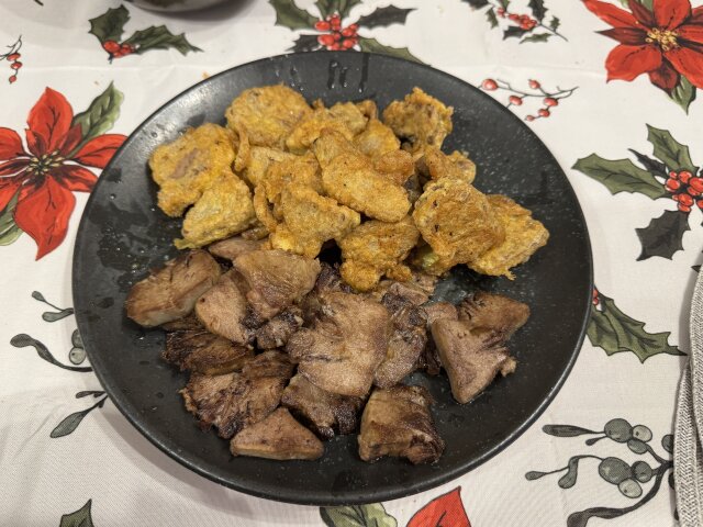 Lengua de cerdo empanada